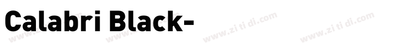 Calabri Black字体转换